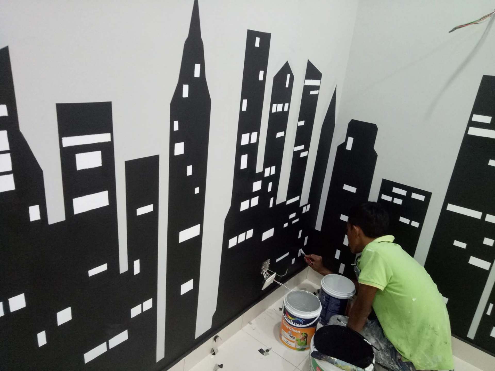 Mural Skyline Bandar